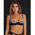 carioca con ferretto in microfibra lucida con fascia in strass privé night queen / nero / 3