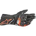 guanti moto in pelle sp-8 v3 gloves nero arancio taglia m