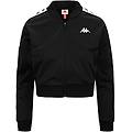 kappa. felpa con zip da donna in poliestere nero da sport street felpe ritiro gratis