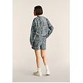 felpa cropped comfort fit animalier leopard animalier on blue donna extra large