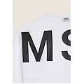 felpa girocollo cropped con maxi stampa mst bianco donna extra large