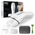 silk-expert pro ipl pl5145 (wei/silber inkl. tasche + breiter aufsatz + gillette body rasierer)