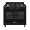 cucina a gas sa965mbk 90x60 con forno ventilato nero carbone