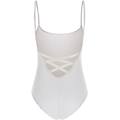 body da danza con spalline sottili white donna large