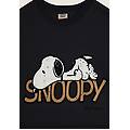 felpa donna corta comfort fit con grande stampa snoopy nero donna small