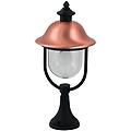 intec lampione da giardino venezia h 53. 8 cm nero e rame ip44