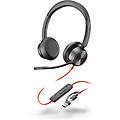 cuffie stereo poly blackwire 8225 con connettore usb-c certificate per microsoft teams + adattatore