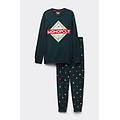 pigiama lungo cotone hasbro monopoly uomo verde taglia s