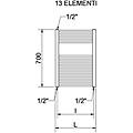 termoarredo scaldasalviette lisa 22 h 700 l 550 verniciato bianco 13 elementi tubolare ral 9010