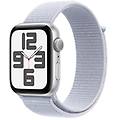 Apple Watch Se Gps 44mm Silver Aluminium Case With Blue Cloud Sport Loop