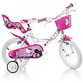 bicicletta bambina 14 pollici hello kitty ruotine cestino portabambola