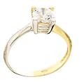 anello solitario bicolore da donna oro bianco e giallo 803321736194