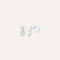 orecchini lobo trilogy bon ton oro bianco cubic zirconia collezione bon ton oro bianco
