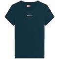 t-shirt sportiva in tessuto tecnico con logo bronzo