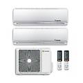 climatizzatore condizionatore dual split inverter serie breva r-32 9000+12000 btu wi-fi optional