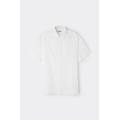 camicia a manica corta in lino e cotone uomo bianco taglia xl