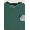 t-shirt manica lunga con stampa 1976 bistro green uomo extra large