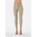 pantaloni push up wr. up vita alta superskinny similpelle olive donna extra small