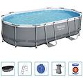 - set piscina ovale power steel 488x305x107 cm