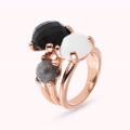 anello trilogy multifilo con pietre naturali