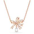 collana volta fiocco piccola bianca placcato color oro rosa os