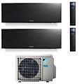 climatizzatore condizionatore dual split inverter serie 3 ftxj r-32 emura iii nero bluevolution