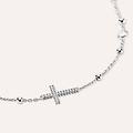 bracciale rosario silver collection argento rodiato cubic zirconia collezione silver collection