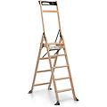 lascala 5. 0 scala pieghevole 5 gradini in legno altezza 199 cm capacità max 150 kg colore