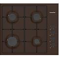 premiertech piano cottura a gas da 60cm 4 fuochi colore marrone incasso 56 x 48 cm p460bn