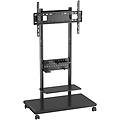 supporto tv da pavimento mobile 50-90'' 60 kg con ripiano nero