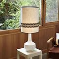 lampada da tavolo jimmy bianco/beige 83 cm bordo