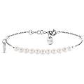 bracciale silver pearls argento rodiato perla sintentica collezione silver pearls bianco