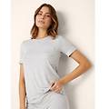 t-shirt pigiama con girocollo daily con tencel modal / grigio melange chiaro / l grigio melange