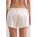 pantaloncino in seta donna avorio taglia m