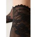 calzini in pizzo floreali donna nero 40-41