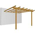 losa legnami pergola addossata 400x300 in legno lo/pgad400300 naturale legno