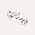 orecchini lobo punto luce claire oro bianco cubic zirconia collezione claire oro bianco