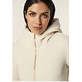 giacca con zip e cappuccio in corduroy con interno in sherpa white sand donna extra small
