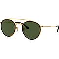 occhiali da sole round double bridge rb3647n 001