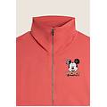 felpa collo alto e zip comfort fit mickey mouse coral donna extra large