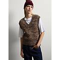 - gilet in lana marrone regular fit donna marrone antilope taglia xs