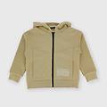 felpa aperta con cappuccio da bambino beige taglia 12m