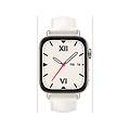smartwatch watch fit 3 leather strap white