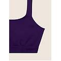 top sportivo seamless con fascia sottoseno in costina purple acai donna medium/large