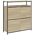 - scarpiera 4 cassetti ribaltabili rovere sonoma 100x34x112 cm