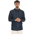 felpa zip con cappuccio denim scuro