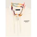 felpa con zip e dettagli multicolore cream+zebraanimaliermulticolor donna medium