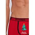 boxer in cotone con logo stampa natalizia uomo rosso tama&ntilde;o s