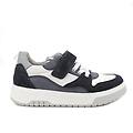sneakers da bambino blu e bianco con strap taglia 27