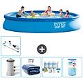 - piscina fuori terra in giro 457x84 cm blu include accessori coordinati a1171